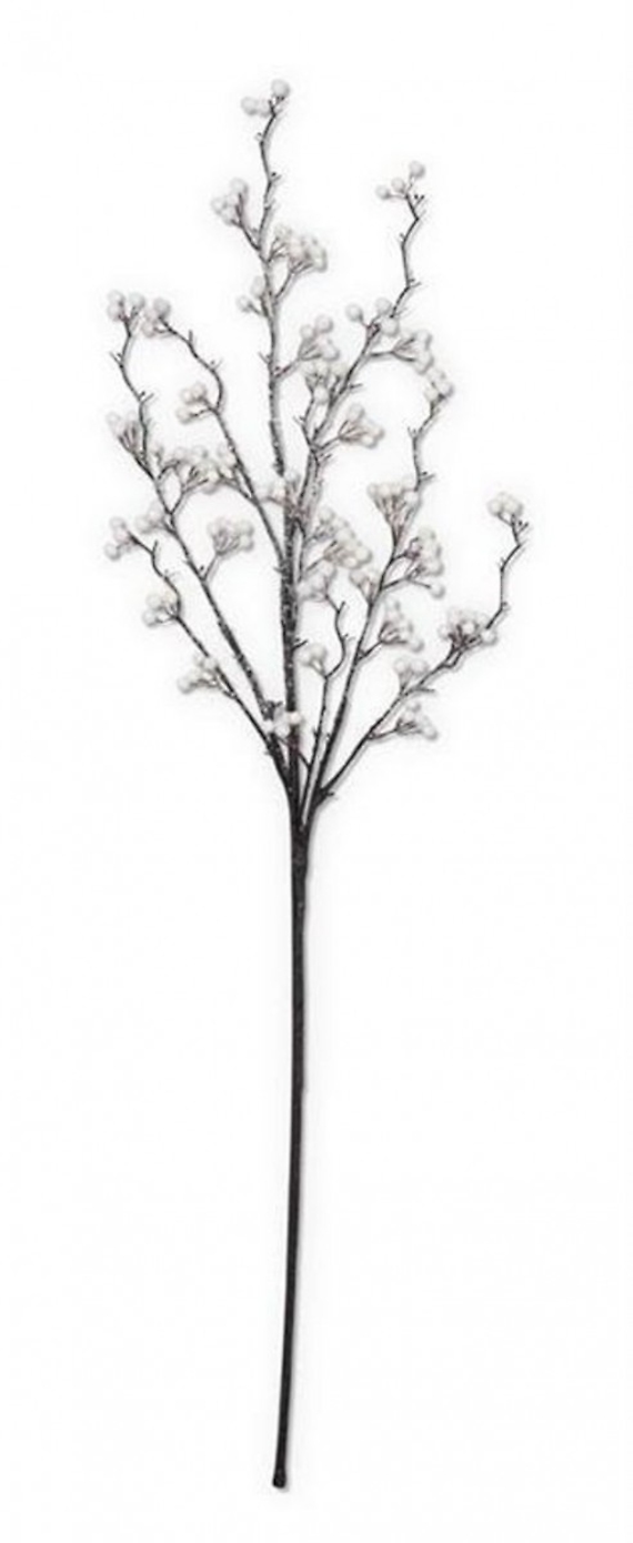 36\" Iced White Berry Branch