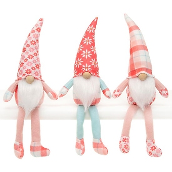 Coral & White Gnomes