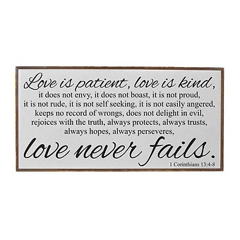 Driftless Studios \"Love Is Patient\" Wooden Wall Signs