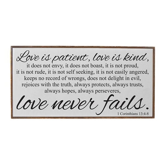 Driftless Studios \"Love Is Patient\" Wooden Wall Signs