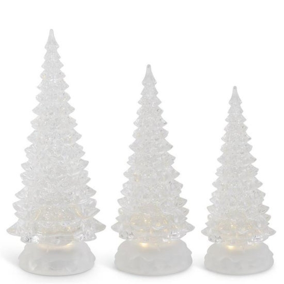 Clear Acrylic LED Trees w/Water Swirling