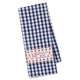 Americana Embellished Dishtowel