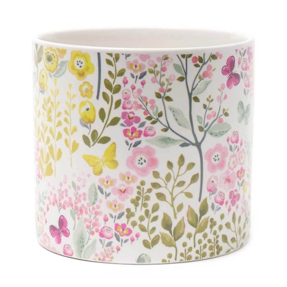 Farmhouse Floral Porcelain Pot